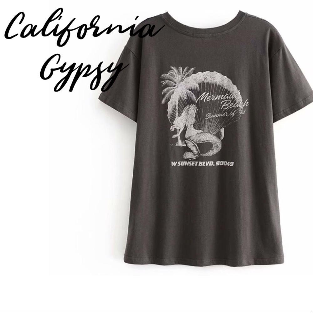 RESTOCKING🎉Mermaid Beach Gypsy boho T-shirt - Picture 6 of 13